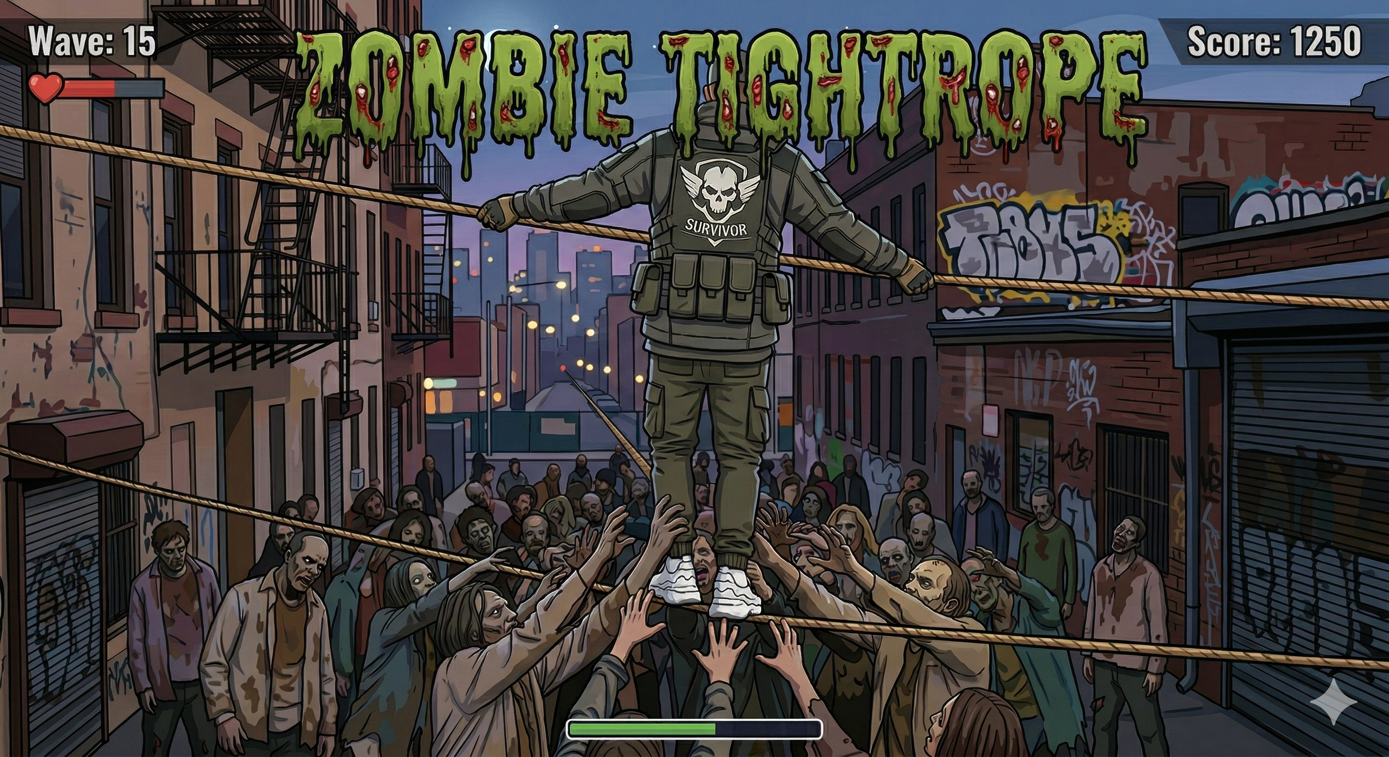 Zombie Tightrope Official Gameplay